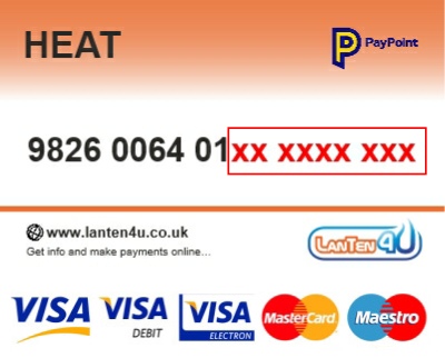Credit/Debit Card PAYG TopUp Voucher - HeatPlus